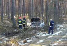 Kierowca seata dachował w Zaklikowie