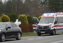 Kolizja drogowa z udziałem karetki