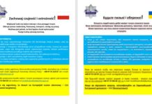 Ulotki przeznaczone dla uchodźców z Ukrainy