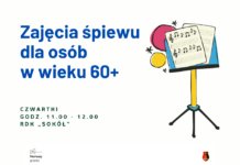 Trwa nabór na zajęcia śpiewu dla osób w wieku 60+: „Zaśpiewajmy jak za dawnych lat”