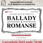 Narodowe Czytanie – poezje Mickiewicza w MBP