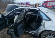 Dachowanie audi na DK 77