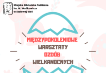 Warsztaty wielkanocnych ozdób w MBP