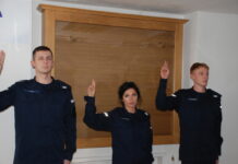 Ślubowanie nowych funkcjonariuszy