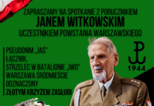 Przyjdź na spotkanie z porucznikiem Janem Witkowskim