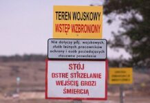 Zakaz wstępu na teren poligonu