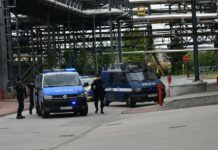 Ćwiczenia służb na terenie stalowowolskiej elektrociepłowni