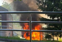 Pożar karetki przed szpitalem w Nisku