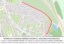 Informacja o czasowym zamknięciu ul. Działkowej