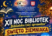 XII Noc Bibliotek i Święto Ziemniaka już 17 października – zapraszamy do Gminy Radomyśl nad Sanem